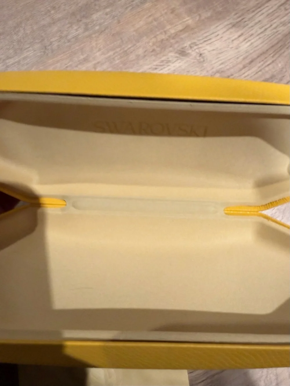 Swarovski Yellow Sunglass Case with Matching Cloth